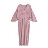 Vestido de invierno 2024 con escote en V y puños sueltos, estilo europeo y americano, para mujer, Amazon X93332