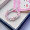 Pulsera de Cuerda de Alta Elasticidad para Pareja de Gatos, Linda y Versátil para Estudiantes, Coleta Dulce y Colorida de Doble Uso