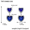 Acero Inoxidable Corazón Cortado Borde de Pan Piedra de Vidrio Bola de Acero Conjunto de Collar Pulsera Aretes Chapado en Oro Real de 18K Que No Se Desvanece