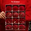 Bolas de Natal de Veludo Flocado Cor Escura Decorações Pendentes para Árvore de Natal Bolas de Natal de Veludo em Estoque