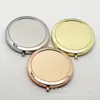 Base de Espejo Cóncavo DIY Metal Doble Cara Espejo Pequeño Portátil Plegable Espejo de Maquillaje Alta Definición de Mano Espejo de Maquillaje