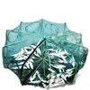 Red de Pesca Cuadrada Plegable Jaula para Camarones Red de Pesca Poligonal Jaula para Camarones con Forma de Paraguas Hexagonal Red de Lanzamiento Manual Bolsa para Peces
