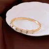 Pulseira Aberta Flor de Zircônia Estilo Luxo Leve, Pulseira Versátil Exquisita Francesa, Joias de Nicho de Alta Qualidade da Moda Atacado