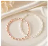 Pulsera de Perlas Mingtai Jewelry para Mujer, Ágata, Jade, Cuentas Pequeñas, Cuentas Sueltas, Collar Barroco, Pulsera de Perlas de Agua Dulce