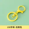 10 piezas de barniz para hornear cierre de langosta redondo juego de tres piezas de llavero colgante Anillo de llavero giro de 8 palabras accesorios de material para colgante de joyería diy