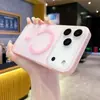 Adecuado para Funda de Teléfono iPhone 18 Pro Max, Transparente Mate, Magnético, Cubierta Protectora Dura de PC para iPhone 14, Ultradelgada