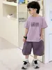 Traje para Niños Youtu 2025 Ropa Nueva de Verano Estilo Coreano Infantil Casual Estilo Occidental Ropa Guapa para Niños Mangas Cortas para Bebé