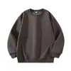 Sudadera chaqueta casual holgada de color liso estilo callejero americano para hombre, sudadera con capucha de moda otoño e invierno