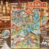 Adesivos Cenário de Hong Kong Flor de Bauhinia Roxa Cena em Miniatura 3D Adesivos DIY Série Urbana 12.0 Série da Cidade