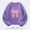 Lindo Lazo Rosa Ropa Dulce para Niña Primavera y Otoño Nuevo Suéter Infantil de Manga Larga Pulóver Ropa de Princesa