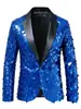 Blazer de lentejuelas para hombre transfronterizo, adecuado para banquetes, bodas, fiestas, actuaciones, espectáculos de escenario y eventos de discoteca