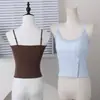 Camisola de algodón acanalado con encaje estilo ins, puramente deseable para mujer, otoño e invierno, con copas en el busto, expansión exterior para realzar el busto, para usar por dentro como top strapless