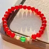 Estilo nacional retro alta calidad año nuevo rojo paloma rojo rojo rojo rojo ágata calcedonia pulsera pulsera