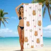 Toalla de Playa Capibara Linda para Niños Toalla de Baño de Microfibra Transfronteriza Dibujos Animados para Niños Toalla Absorbente de Secado Rápido