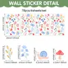 Nuevos Adhesivos de Azulejo Decoración de Pared para Habitación Infantil de Mariposa y Flor de Colores de Amazon Pegatinas de Transformación DIY para Armarios