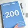 Caderno Diário Livro de Anotações A4 Fino Crocante Estilo Americano de Alto Valor para Estudantes Mulheres Livro de Rascunho Prática Preparação para Exames Linha Espessada Simples