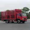 Remolque Semicama Ligero de 13m, Tres Ejes, Puerta Lateral Abatible, Barandilla Lateral, Vehículo de Transporte de Ganado