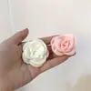 Diadema Francesa Super Hada de Satín Camelia Diadema Floral Elegante Coreana Cuerda Elástica para Cola de Caballo Versátil Accesorios para el Cabello