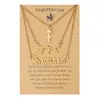 Juego de Collares Apilables de Acero Inoxidable de 12 Constelaciones Tendencia Europea y Americana Transfronteriza con Tarjeta Collar de Constelación Venta al por Mayor