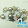 Estilo Chanel flor Perla plástico botón borde dorado galvanizado plástico hebilla ropa accesorios decorativos hebilla fábrica venta al por mayor