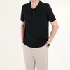 Camisa polo para hombre estilo old money, camisa polo de manga corta de alta gama, top casual de negocios para hombre LP, camiseta
