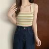 Camisola de Punto Rayada Ropa Interior para Mujer 2024 Verano Nuevo Diseño Sentido Nicho Ropa Exterior Top sin Mangas