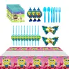 Novo Tema Bebê Bob Esponja Patrick Decoração de Festa de Aniversário Infantil Kit Prato Descartável Copo de Papel Kit