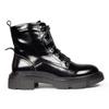 Botas Estilo Martin de Salto Baixo, Cano Alto Estilo Britânico, Sapatos de Couro de Cano Médio, Botas Femininas, Sapatos de Solado Grosso para Inverno, Estilo Retrô Vintage
