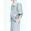 Camisa informal elegante de alta gama para hombre, de dos piezas, manga corta, nueva marca de moda de verano, diseño casual de lujo ligero
