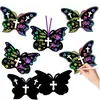 Arte de Arranhar Borboleta Colorida Transfronteiriça DIY Arte de Arranhar Infantil Pendurada Papel Criativo de Arte de Arranhar