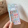 Lindas Pegatinas para Uñas Sanrio para Niños, Pegatinas de Uñas Desgastables, Parches para Uñas de Kuromi, Juguetes de Dibujos Animados para Niños