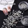 Joyería de circón para uñas, borde invertido, mini, plano, puntiagudo, diamante transparente, blanco, forma especial, ojo de caballo, flash, joyería de diamantes para uñas, venta al por mayor
