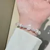 Pulsera de Amor Cupido Cuarzo Rosa Natural para Mujer Lujo Ligero Gama Alta Diseño Exquisito de Nicho Pulsera de Perlas Shijia Regalo
