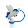 Cubierta de Popote de Silicona de Unicornio de Dibujos Animados Forma de Caballo Pequeño Compatible con Botella de Agua Stanley Tapa de Popote a Prueba de Polvo y Manchas