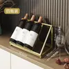 Suporte de Vinho Tinto, Prateleira Inclinada para Exibição, Armário de Vinho, Suporte para Garrafas de Vinho, Luxo Acessível, Arte em Ferro de Alto Padrão, Enfeites de Suporte de Vinho para Casa