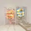 Regalo del Día de San Valentín Qixi Ramo de Rosas de Jabón Bolso Caja de Regalo Flores Secas Actividad Regalo Creativo para Niñas Novia