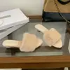 Sandalias de estilo coreano sin cordones con pelo de conejo, diseño de punta abierta, punta fina de moda, tacón grueso, tacón bajo, zapatos mullidos, casuales y cómodos para el uso diario, zapatos de invierno para mujer