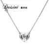Collar con colgante de corazón de plata S925 Desini, moda, diamante Mosan, estilo coreano, para niña, dulce, estilo Ins