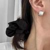 Cc Hecho a mano Cepillado Niebla Aguja de Plata S925 Zirconia Estrella de Alta Calidad Aretes en forma de C Aretes Simples Combinan con todo
