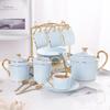 Estilo ocidental Bone China Water Cup Set Chá da tarde Solid Color Coffee Cup Sugar Cup Cold Water Cup Holiday Gift Tea Set