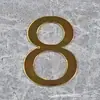 Adesivo Digital Estéreo de Acrílico Letras Bronze Dourado Preto e Branco Número do Quarto Adesivo de Parede Placa de Número de Porta Placa