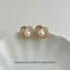 Pendientes de botón de plata s925 con aguja, resistentes, de diseño galáctico con perla y totalmente incrustados de diamantes, elegantes y con estilo, hacen que el rostro parezca más pequeño, con un toque de alta gama, lujo ligero y diseño de nicho