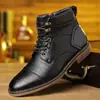 Botas Martin Nuevas de Talla Grande para Hombre Transfronterizas, Moda Tendencia Ropa de Trabajo Casual de Caña Alta Botas de Cuero de Comercio Exterior, Venta al por Mayor de una Pieza