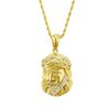 Punk dominador nuevo HIPHOP hip-hop cabeza colgante collar chapado color oro 14K joyería hip-hop colgante