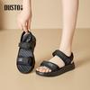 Zapatos de Mujer Dadong Sandalias Deportivas 2024 Verano Nuevo Estilo Casual Tacón Medio Plano Velcro Puntera Abierta