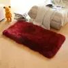 Tapete Pequeno de Pelúcia de Pelo Longo para Quarto Tapete de Cabeceira Tapete de Entrada Banco para Sapatos Almofada Almofada de Lã Manta Retangular de Lã Tapete de Pé Tapete