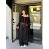 Conjunto Rojo de Año Nuevo con Camiseta de Hombros Descubiertos con Lazo de Retazos para Mujer, Camiseta Base de Invierno de Hombros Descubiertos con Top Corto Debajo