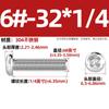 4#-40 6#-32 8#-32 US 304 Tornillo de cabeza plana Phillips de acero inoxidable UNC Tornillo de cabeza redonda en pulgadas mm