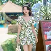 Traje de Baño para Parejas Conservador Falda Delgada Traje de Baño para Mujer Pantalones de Playa para Hombre Traje de Baño para Parejas de Vacaciones Transfronterizo