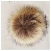 Pendente Bola de Pelo Colorida Mista de Couro Genuíno Nine Fox para Bolsa Acessórios de Roupa Pingente Bola de Pelo Chaveiro
